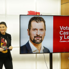 La secretaria de Organización del PSOECyL, Ana Sánchez, presenta la campaña electoral de los socialistas de Castilla y León a las elecciones autonómicas del 13 de febrero. - ICAL