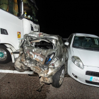 Accidente entre un camión y dos coches en la A-62, en Cuidad Rodrigo(Salamanca). - ICAL