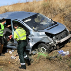 Dos heridos graves y siete leves en un accidente en la A-62 a la altura de Ciudad Rodrigo (Salamanca). | ICAL