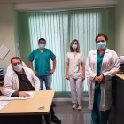 Parte del equipo que ha participado en un estudio desarrollado por el Complejo Asistencial Universitario de León sobre el efecto de la COVID-19 en el cerebro. E. M.