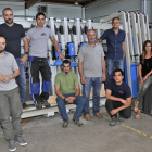 Miembros del equipo de investigadores del Cesefor que trabajan en la línea de investigación de la madera estructural. -V. G.