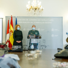 Virginia Barcones, delegada del Gobierno presenta la operación junto al teniente coronel de la Guardia Civil de Segovia, José Luis Ramírez. / ICAL