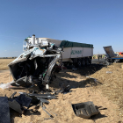Dos fallecidos tras el choque de dos camiones en la SA-105 a la altura de Macotera (Salamanca).- ICAL.