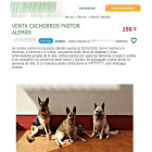 Anuncio de los perros en una página de venta online. -GUARDIA CIVIL