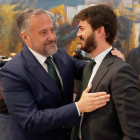 El presidente de las Cortes, Carlos Pollán, y el vicepresidente de la Junta, Juan García-Gallardo.- ICAL