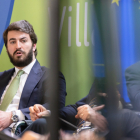 El vicepresidente de la Junta, Juan García-Gallardo, durante su participación en el European Startup Village Forum.- E. M.