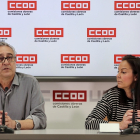 El secretario de Políticas Públicas y Diálogo Social de CCOO, Saturnino Fernández, y la adjunta a la Secretaría, Beatriz Sanz.- ICAL