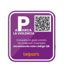Pegatina de la campaña 'Aparca la Violencia' de Telpark - E.M.