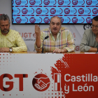 Raúl Santa Eufemia, Tomás Pérez y Carlos Arenas, de UGT.- ICAL