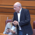 El procurador de Ciudadanos, Francisco Igea, durante su intervención durante el pleno.- E. M.