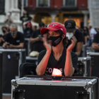 Movilización Alerta Roja de los trabajadores del mundo del espectáculo en Valladolid el pasado septiembre.- ICAL