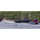 Imagen del accidente en la N-110 en octubre en el que murieron una mujer de 36 años y sus tres hijos,  dos de ellos bebés.