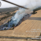 Imágenes aéreas del incendio de Becerril (Segovia).- JCYL