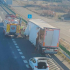 Fallece el conductor de un camión que ha dado vueltas de campana en la A-66, en La Cabeza de Béjar (Salamanca). 1-1-2 CASTILLA Y LEÓN