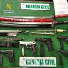 Imagen de las armas incautadas. - GUARDIA CIVIL