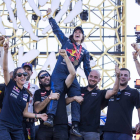 La burgalesa Cristina Gutiérrez celebra su victoria en el Dakar. DAKAR