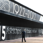 Pintadas en el estadio de fútbol de Burgos - ICAL