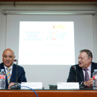 Jacinto Canales y Manuel Mora, en la presentación de la previsión meteorológica.-ICAL
