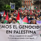Más de medio centenar de personas participan en Valladolid en una manifestación contra el conflicto en Gaza - ICAL