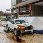 Estado un vehículo tras un accidente en Burgos en el que ha fallecido su conductor - OSCAR CORCUERA