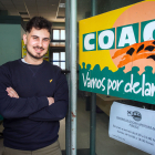 Diego Saldaña, nuevo coordinador provincial de COAG, en la sede de la organización en Burgos capital.