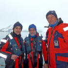 Thibauld Béjard, José Abel Flores y Andrés S. Rigual durante la expedición