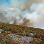 Incendio en la localidad berciana de Chan de Villar