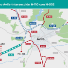 Plano del proyecto de la A-51 en Ávila.