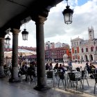 Terrazas en la Plaza Mayor de Valladolid en una imagen de archivo