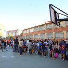 Niños en la vuelta al cole en un centro de Castilla y León, imagen de archivo