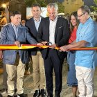 José Jiménez, Javier Alfonso Cendón, Nicanor Sen, Nuria Rubio y Julio Fernández, en la inauguración de la feria