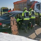 Accidente en la localidad palentina de Becerril de Campos