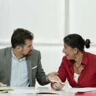 Luis Tudanca y Ana Sánchez, en la comisión ejecutiva autonómica del PSOE de Castilla y León.