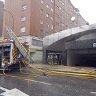 Incendio en una bolera de la calle Soria de la capital burgalesa.