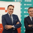 El presidente de Cajamar, Eduardo Baamonde, y el presidente de Vitartis, Santiago Miguel, presentan la Estrategia para el fortalecimiento de la industria alimentaria de Castilla y León