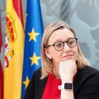 La vicepresidenta de la Junta de Castilla y León y consejera de Familia e Igualdad de Oportunidades, Isabel Blanco, después del Consejo de Gobierno