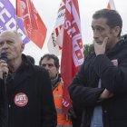 El secretario General de UGT-Castilla y León, Faustino Temprano (i), y el secretario general de CCOO Castilla y León, Vicente Andrés