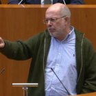 Francisco Igea durante su intervención en el pleno de las Cortes.