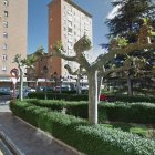 Plaza de Cervantes de Palencia, donde encontraron al hombre fallecido.