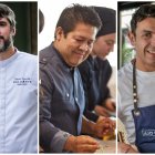Los chefs de los establecimientos en el ránking Óscar García, Víctor Gutiérrez y Alberto Soto.