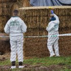 Policía científica en la finca cercana a Ciudad Rodrigo donde apareció un joven sin vida