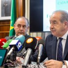 Nicanor Santos y Cipriano García presentan el balance de Caja Rural de Zamora.