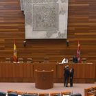 Pantallazo del vídeo, en el que se observa al fondo a Ana Sánchez, Diego Moreno (arriba en la Mesa), José Luis Vázquez y Alicia Palomo (abajo).