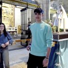 Mencía y Pablo, dos jóvenes que participan en la procesión infantil de la Iglesia de San Gil