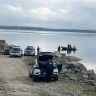 Operativo de búsqueda del hombre ahogado en el embalse de La Almendra