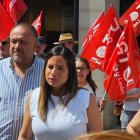 Nuria Rubio en una manifestación en Ponferrada
