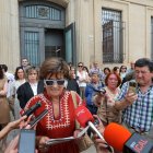 Concentración de jueces y fiscales ante el palacio de Justica de Palencia, a esta concentración tambien se han sumado abogados