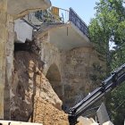 Estado del puente tras el nuevo desprendimiento.