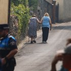 Vecinos desalojados de las localidades bercianas de Peñalba de Santiago, Bouzas, San Cristóbal de Valdueza, Espinoso de Compludo y Manzanedo de Valdueza por el incendio de Llamas de Cabrera (León)