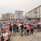 Concentración en Ponferrada para pedir la declaración de nivel 3 de emergencia por los incendios.